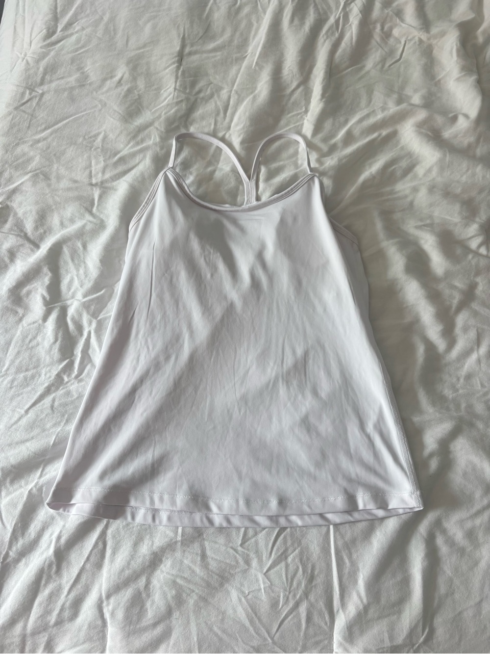 Velocity White Strappy Tank Top